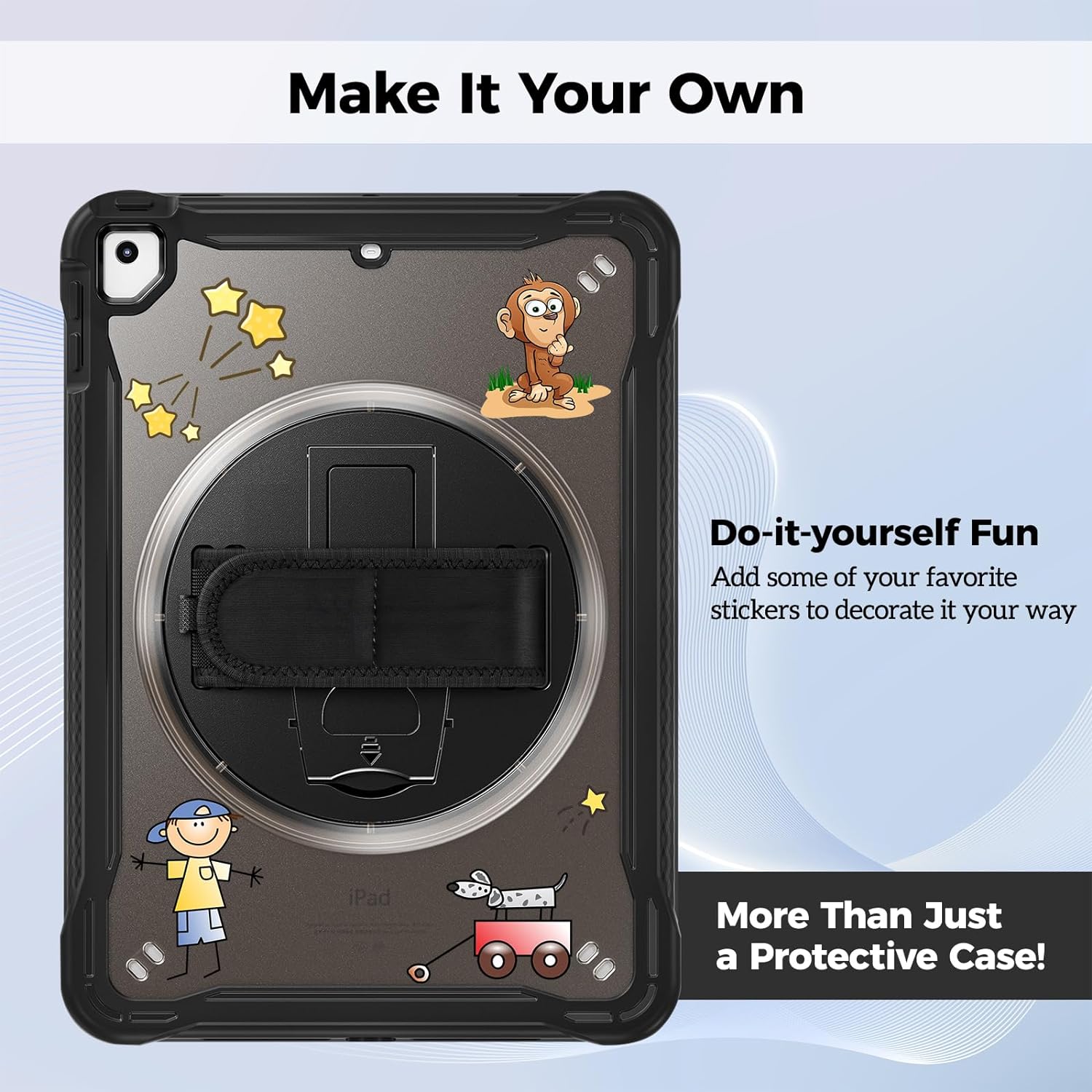 ProCase Rugged Case for iPad 9.7 Inch 5th 6th Gen/iPad Air 2/iPad Pro 9.7 Black