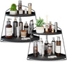 2 Tier Wood Triangle Bathroom Counter Organizer