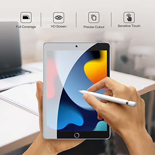 iPad 10.2" 7th Gen/ 8th Gen/ 9th Gen Slim Protective Case with Tempered Glass Screen Protector