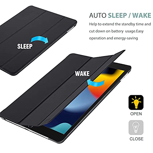 iPad 10.2" 7th Gen/ 8th Gen/ 9th Gen Slim Protective Case with Tempered Glass Screen Protector