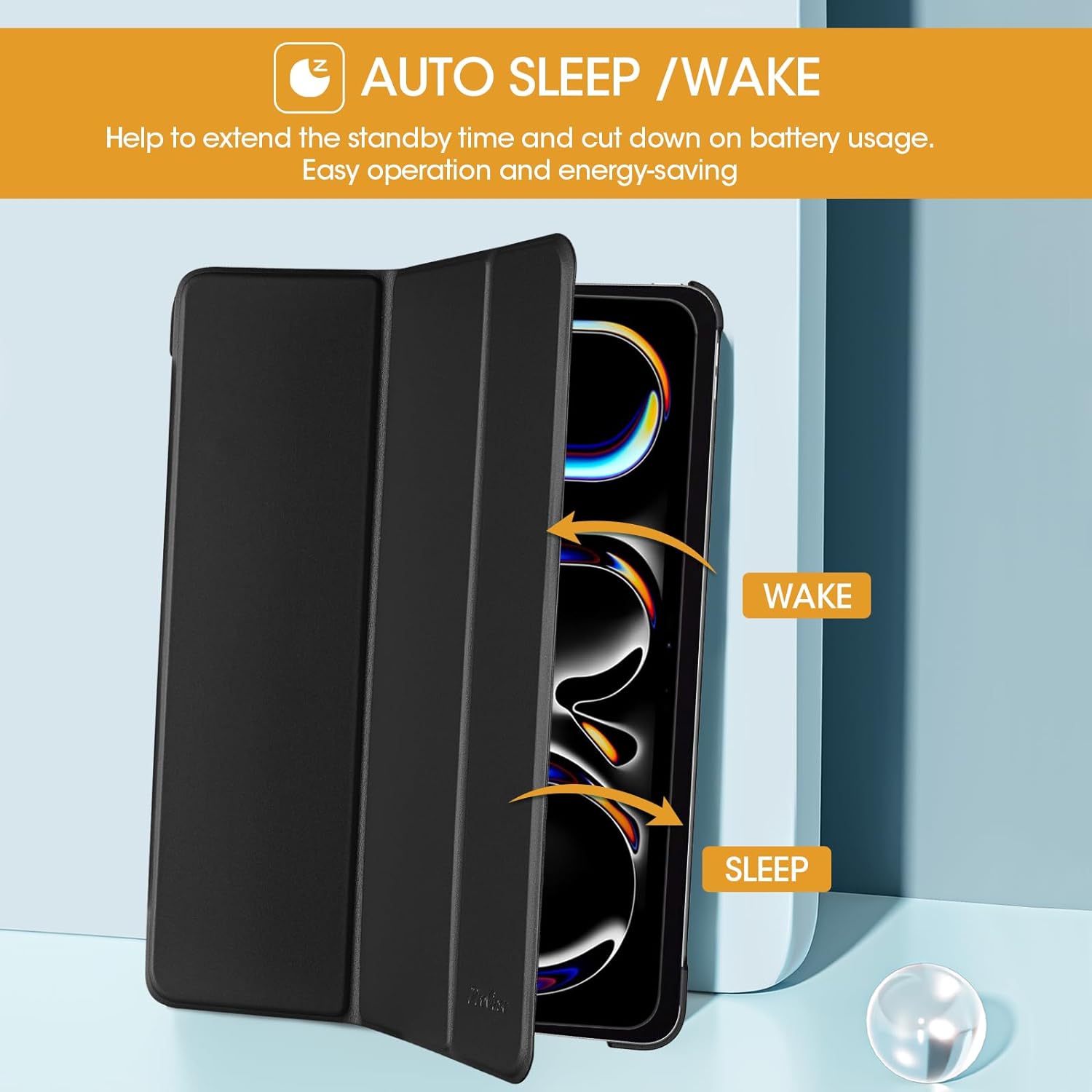 ProCase Slim Case for iPad Pro 13" M4 7th Gen Black