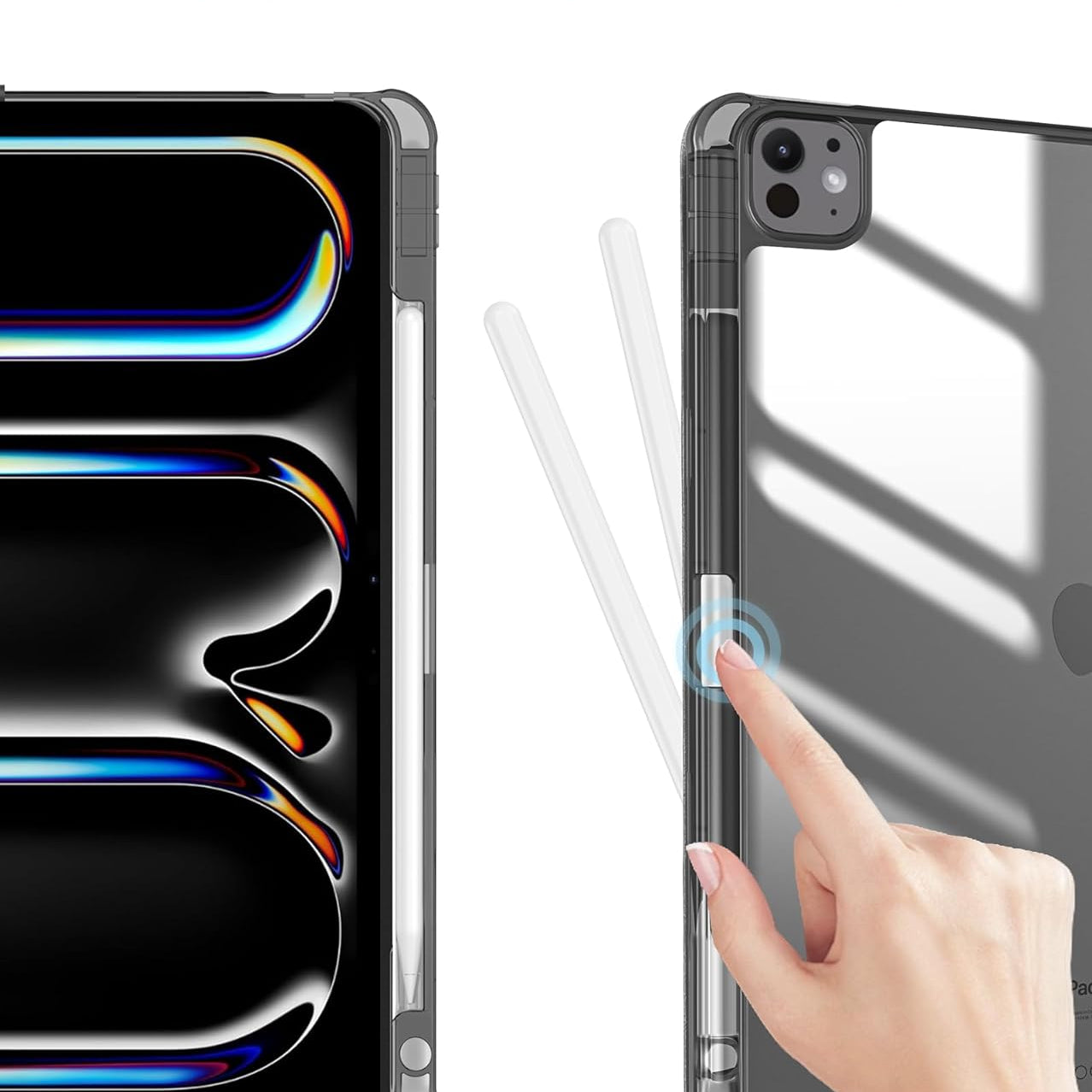 ProCase Smart Case for iPad Pro 11 Inch 2024 M4 with Pencil Holder Black