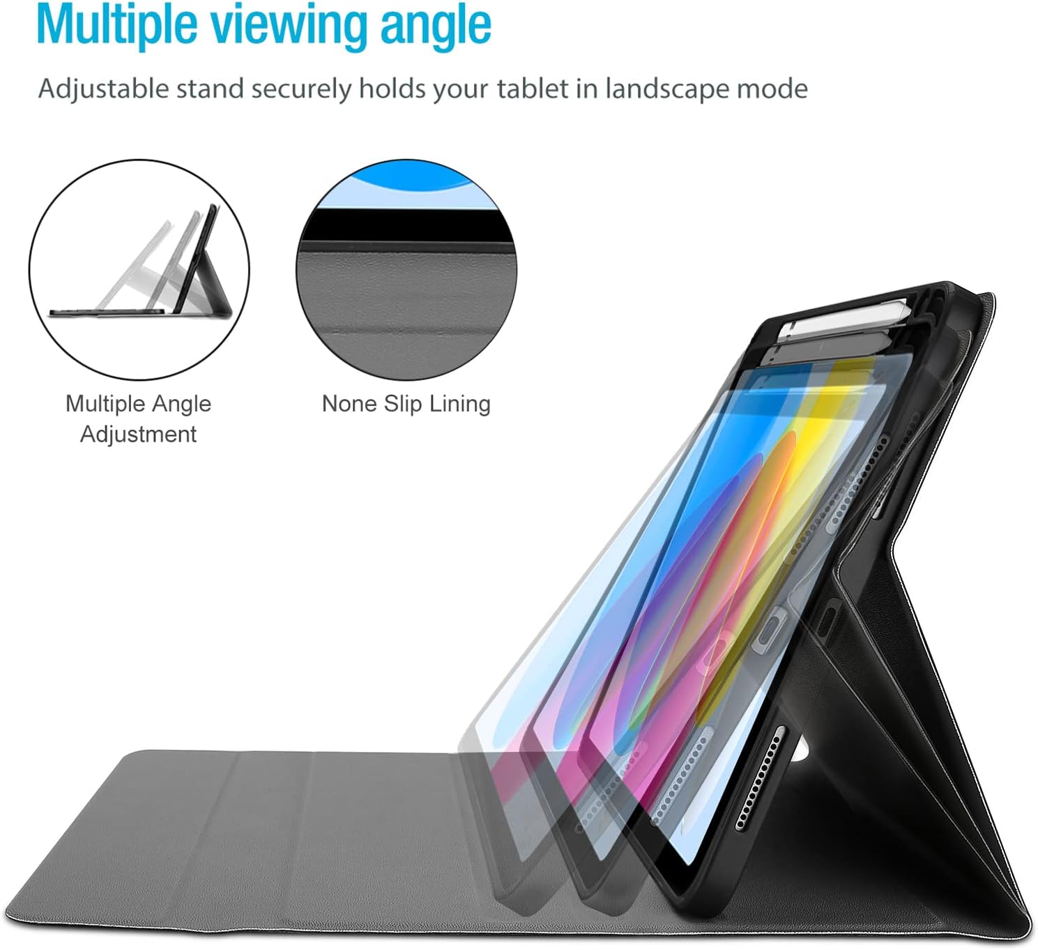 ProCase Keyboard Case for iPad 11th/10th Gen Black