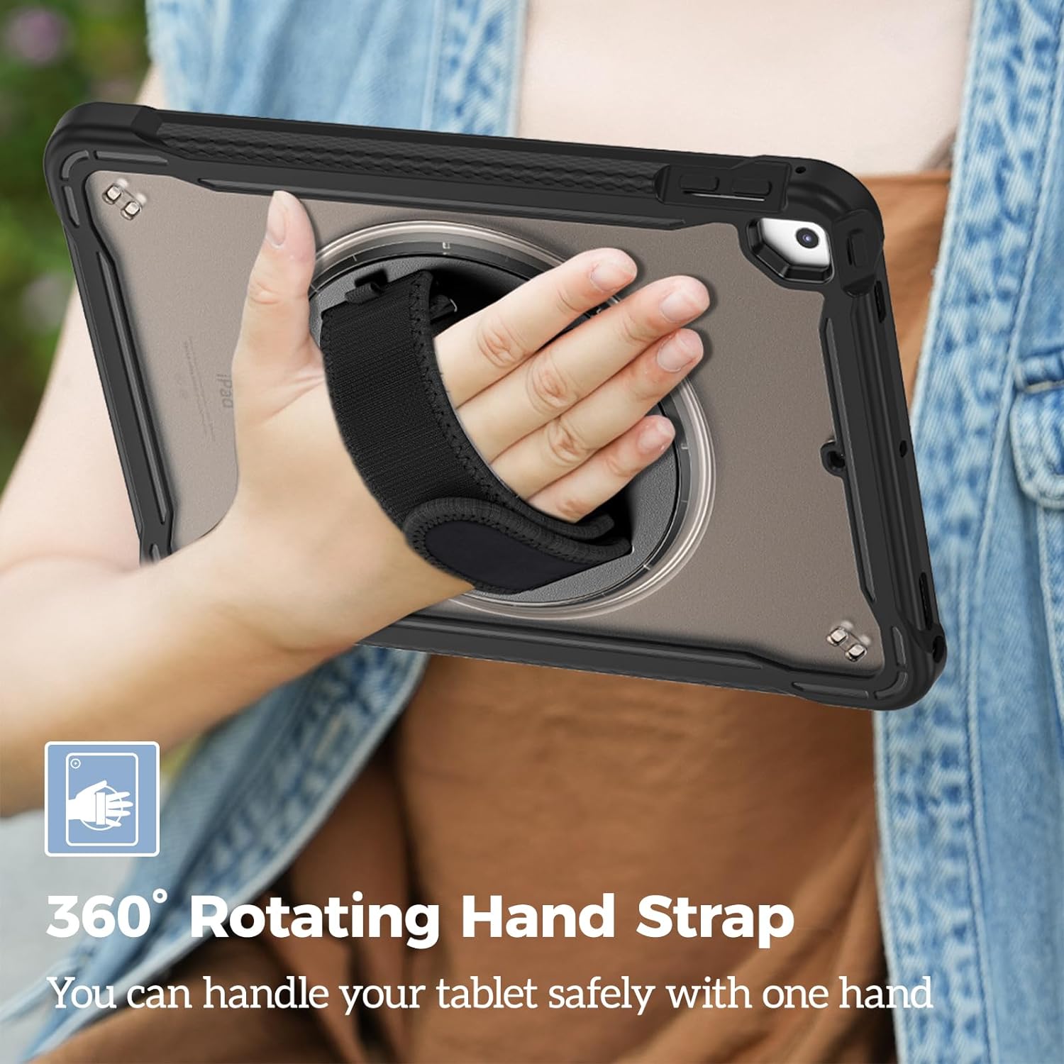 ProCase Rugged Case for iPad 9.7 Inch 5th 6th Gen/iPad Air 2/iPad Pro 9.7 Black