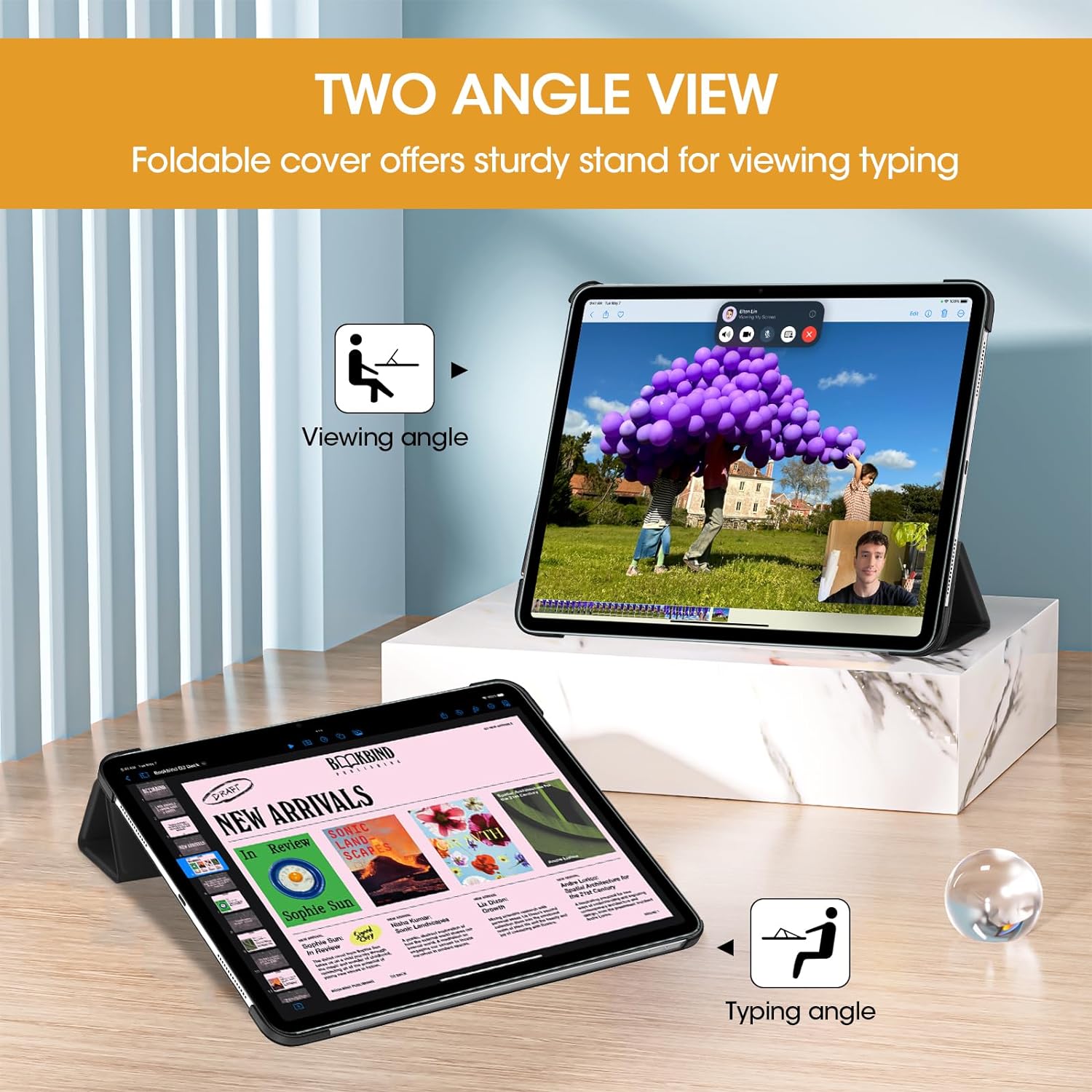 ProCase Slim Case for iPad Pro 13" M4 7th Gen Black