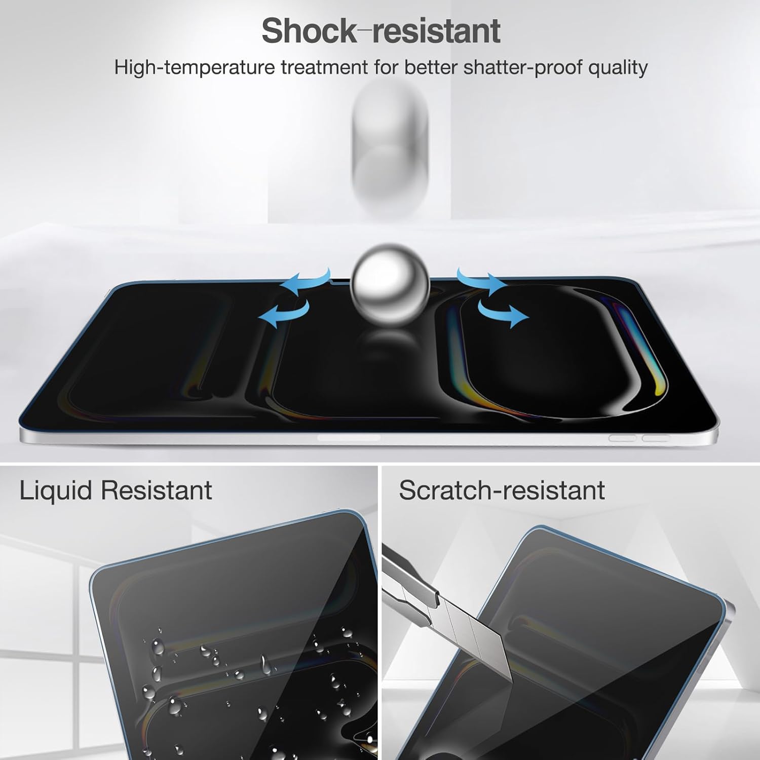 ProCase Tempered Glass Privacy Screen for iPad Pro 11"M4 5th Gen 2024