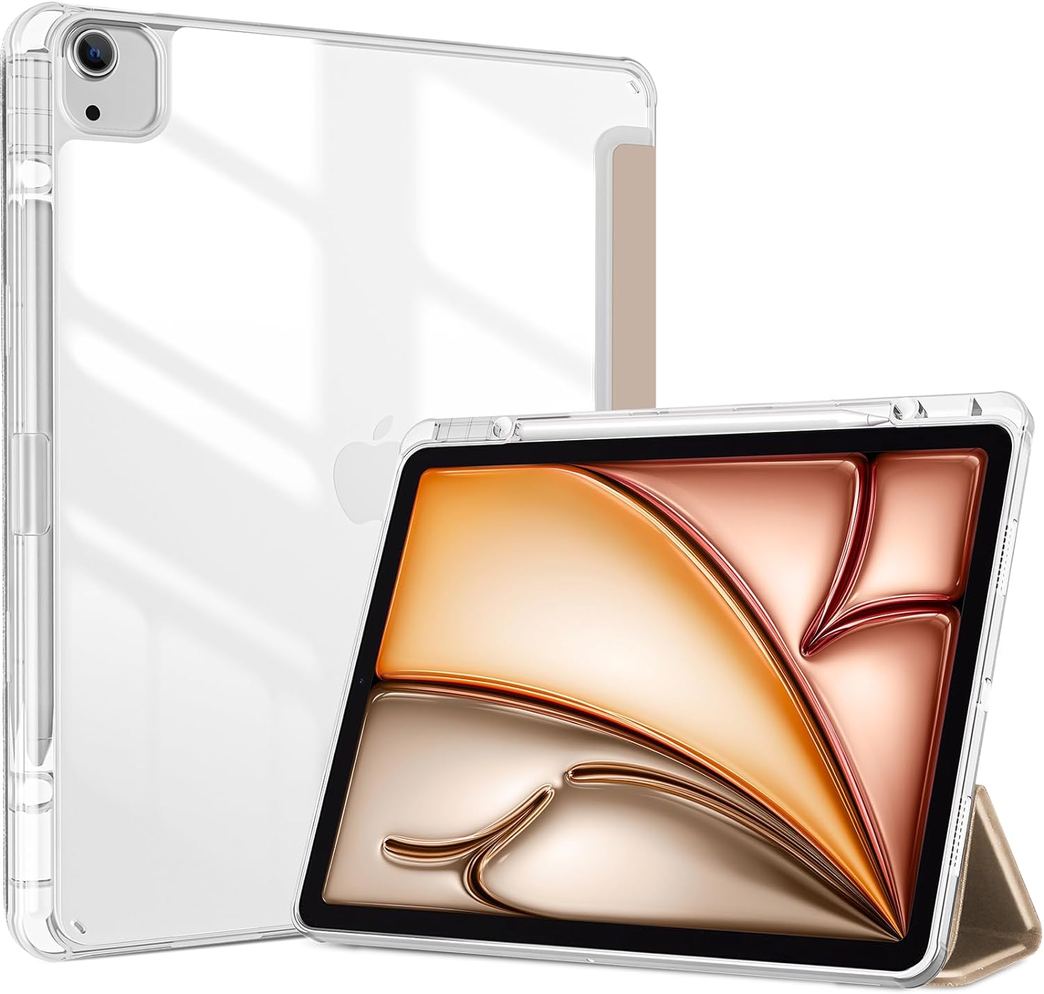 ProCase Hybrid Case for iPad Air 13" Case M3/M2 with Pencil Holder Starlight