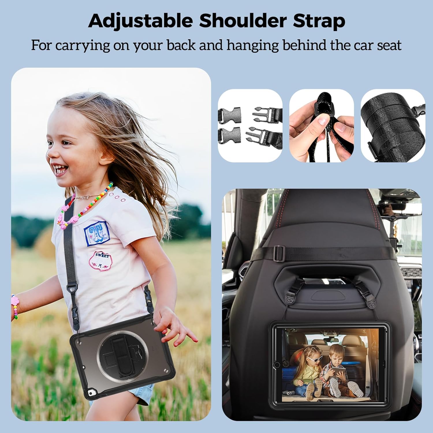 ProCase Rugged Case for iPad 9.7 Inch 5th 6th Gen/iPad Air 2/iPad Pro 9.7 Black