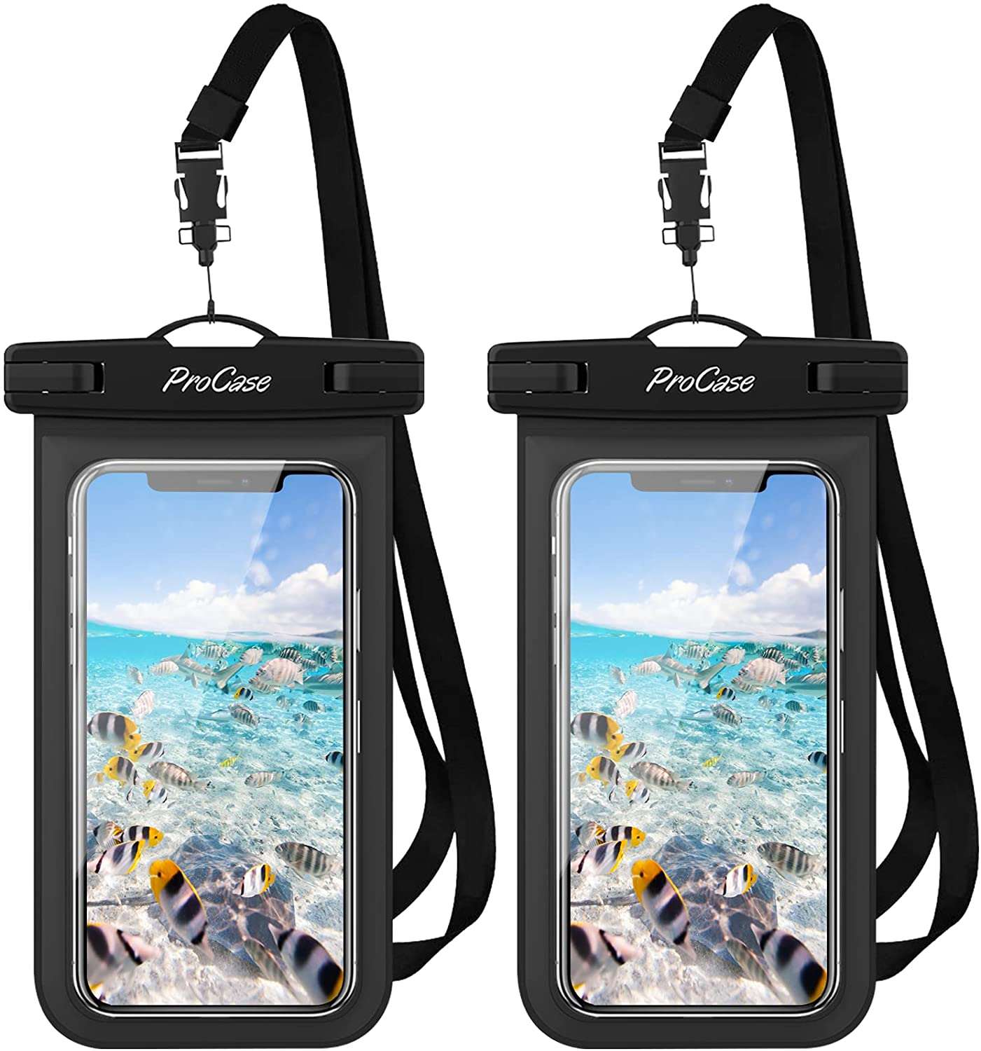 2 Pack) Universal Waterproof Cellphone Pouch