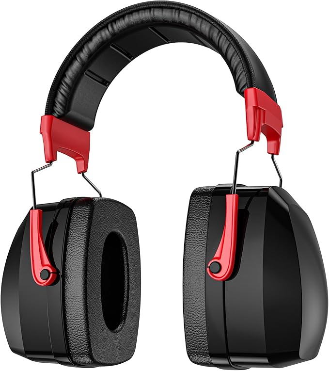 ProCase Extra Large SNR 37dB Noise Cancelling Headphones Red