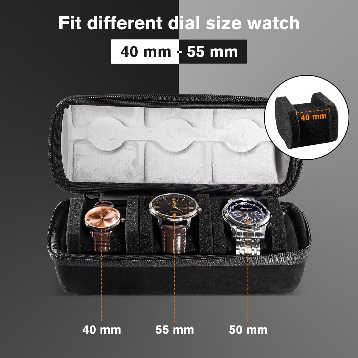 ProCase Watch Travel Case for Men Women 3 Slot