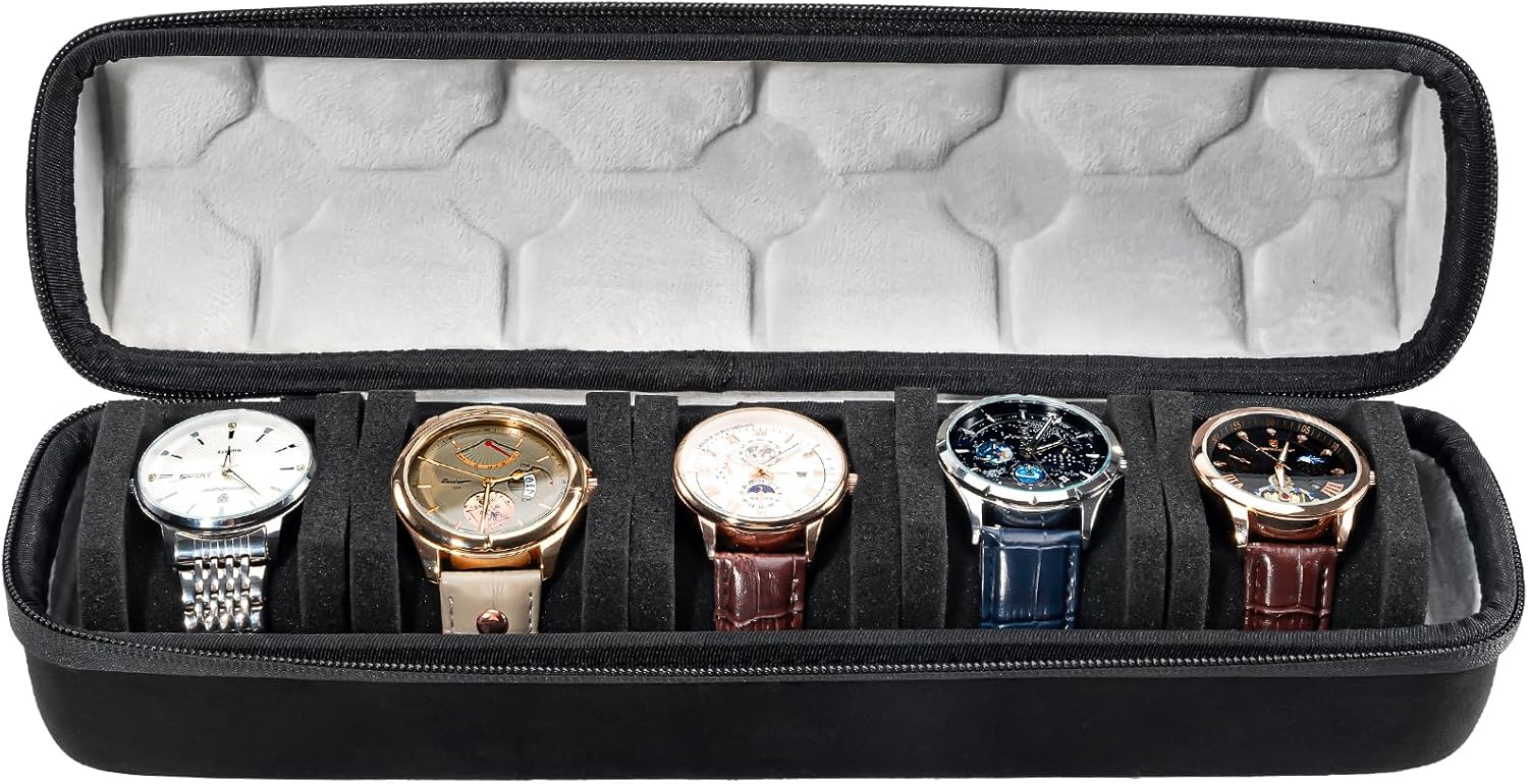 ProCase Watch Travel Case for Men Women 5 Slot
