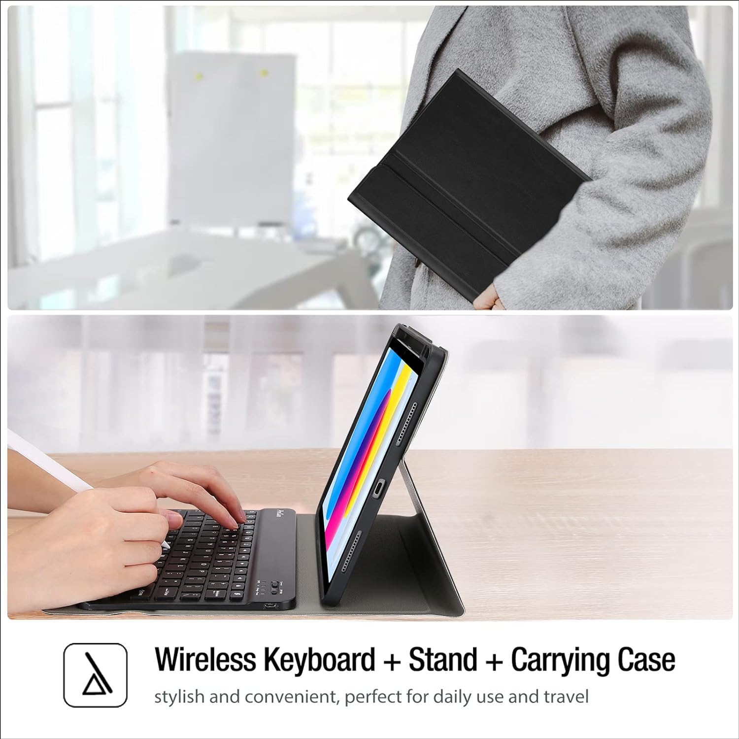 ProCase Keyboard Case for iPad 11th/10th Gen Black