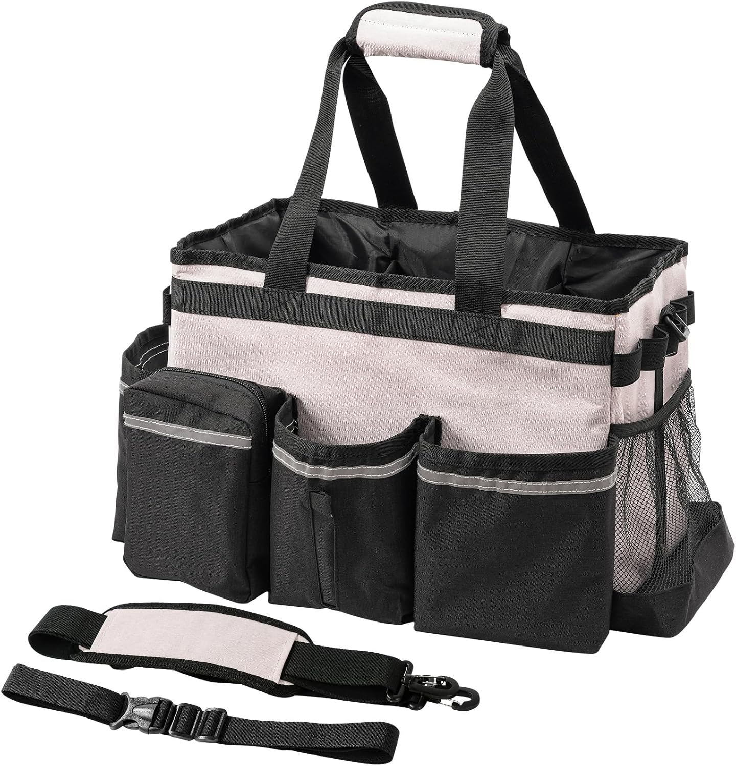 ProCase Foldable Cleaning Caddy Bag for Housekeepers Blackpink