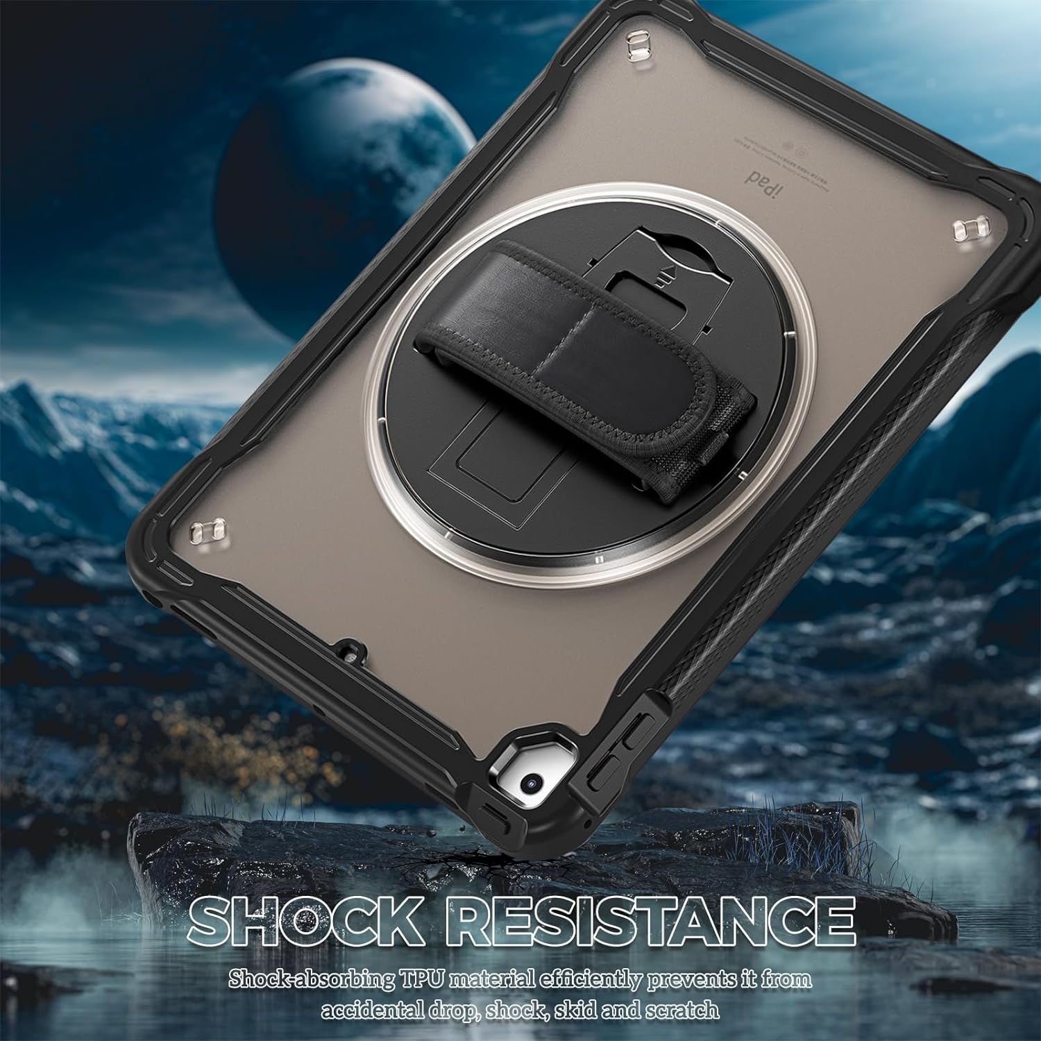 ProCase Rugged Case for iPad 9.7 Inch 5th 6th Gen/iPad Air 2/iPad Pro 9.7 Black