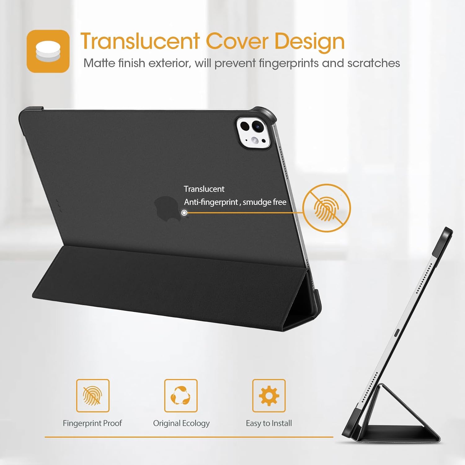 ProCase Slim Case for iPad Pro 13" M4 7th Gen Black