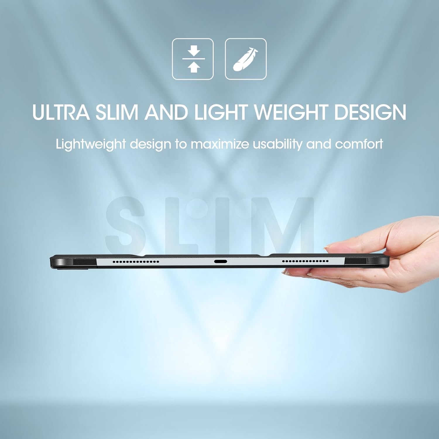 ProCase Slim Case for iPad Air 13" M3 2025/M2 2024 Black