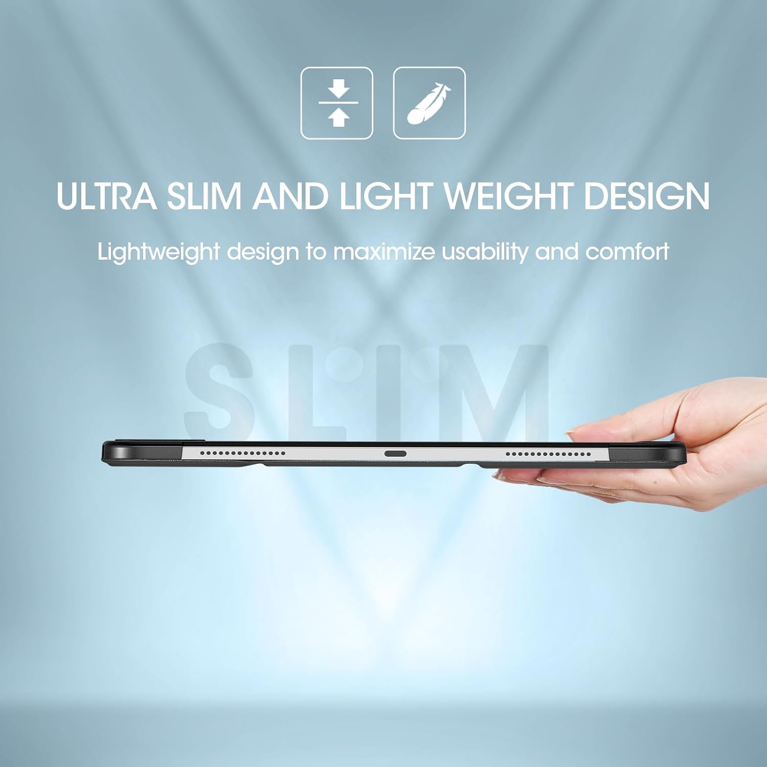 ProCase Slim Case for iPad Pro 13" M4 7th Gen Black