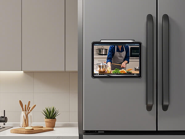 iPad keyboard case with slim magnetic back