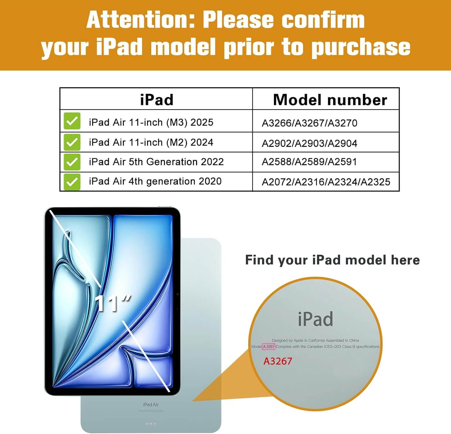 ipad air 11" M3 case