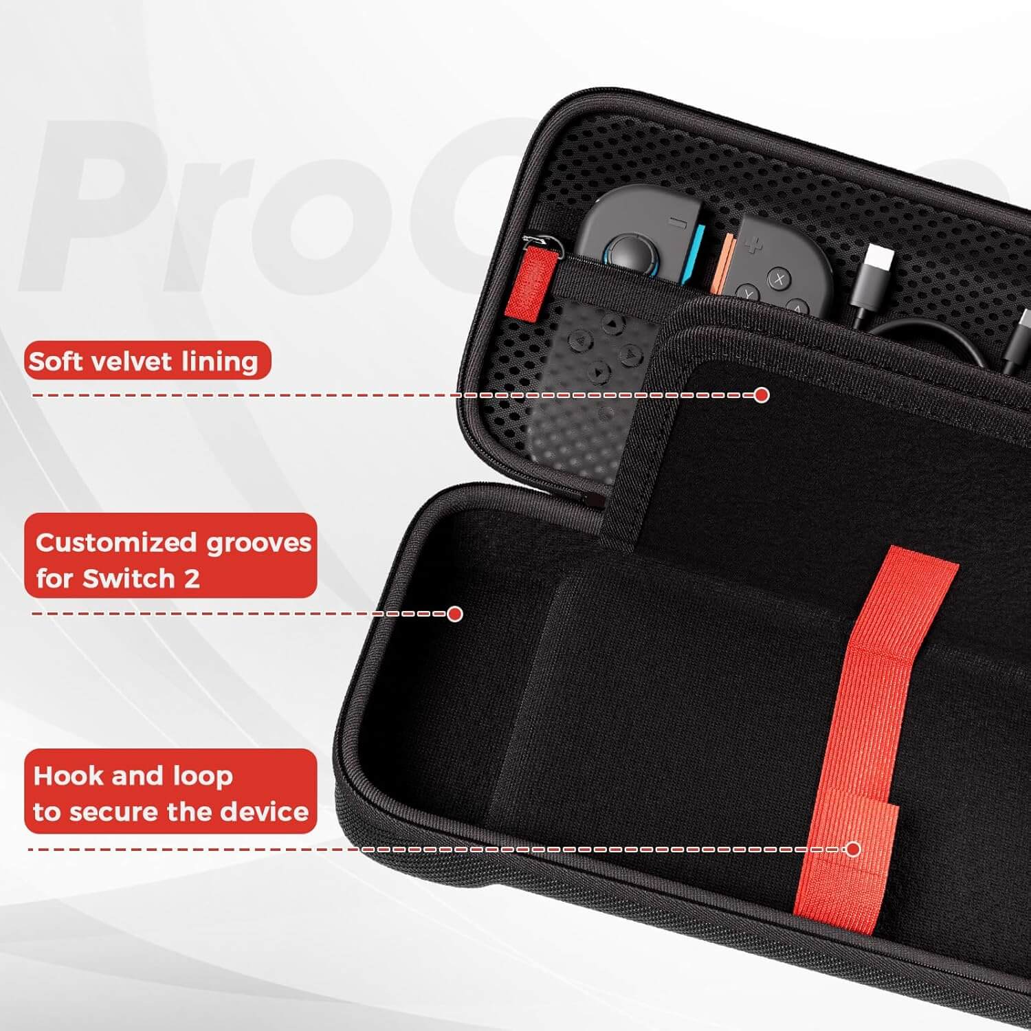 ProCase Carrying Case for Nintendo Switch 2 2025 Black