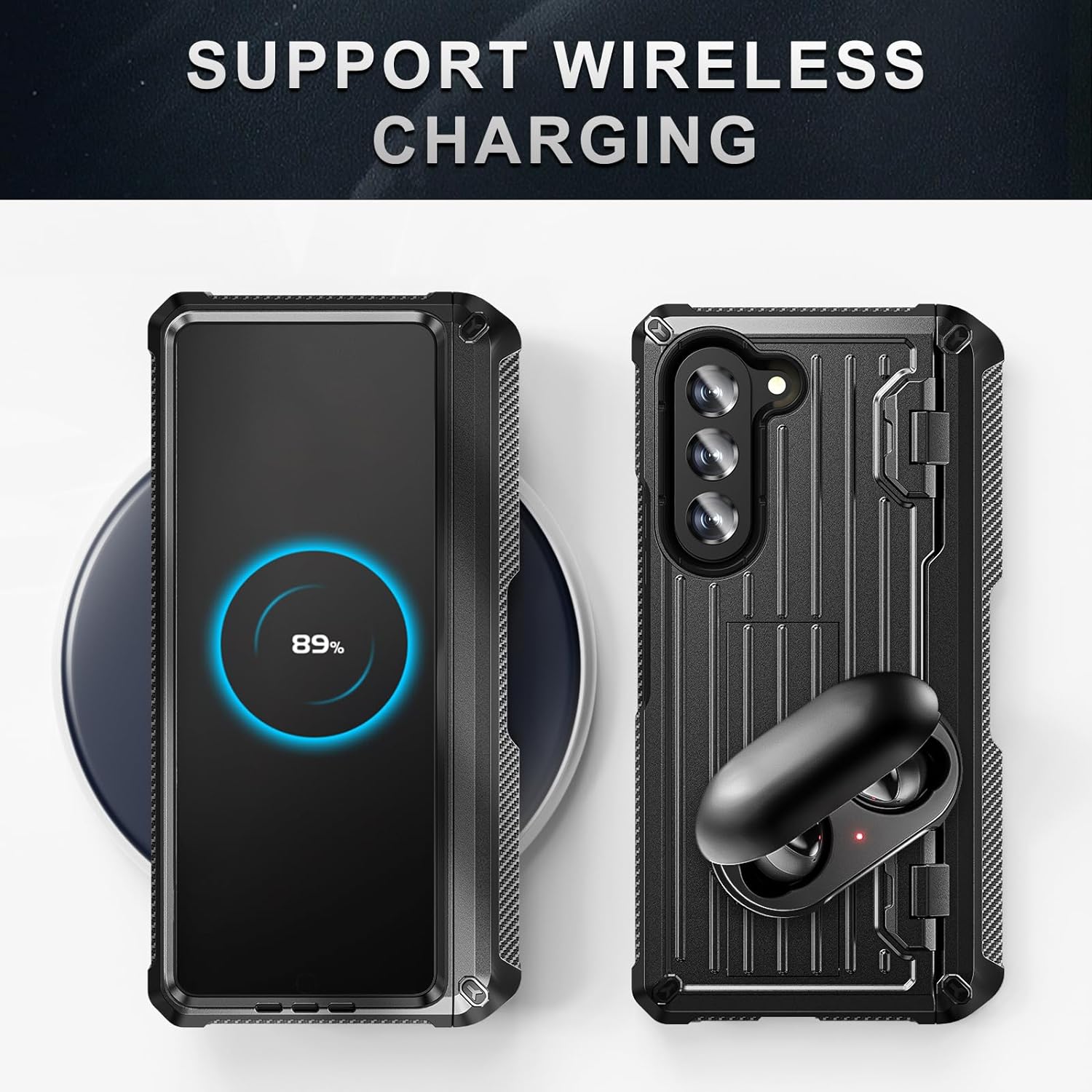 Galaxy Z Fold 5 5G Heavy Duty Shockproof Case with Built-in Screen Protector