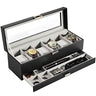 6 Slot Watch Box with Drawer