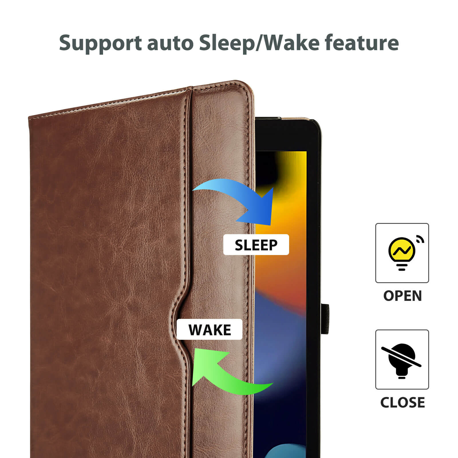 Pad 10.2" 7th Gen/ 8th Gen /9th Gen PU Leather Business Folio Case