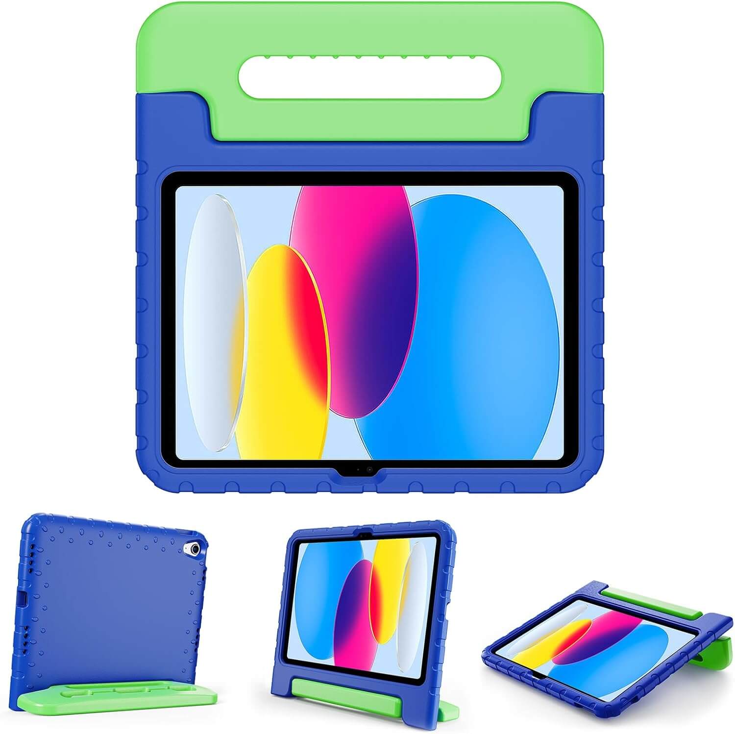 iPad (A16) 11th 2025/10th Gen 2022 Kids green blue Case