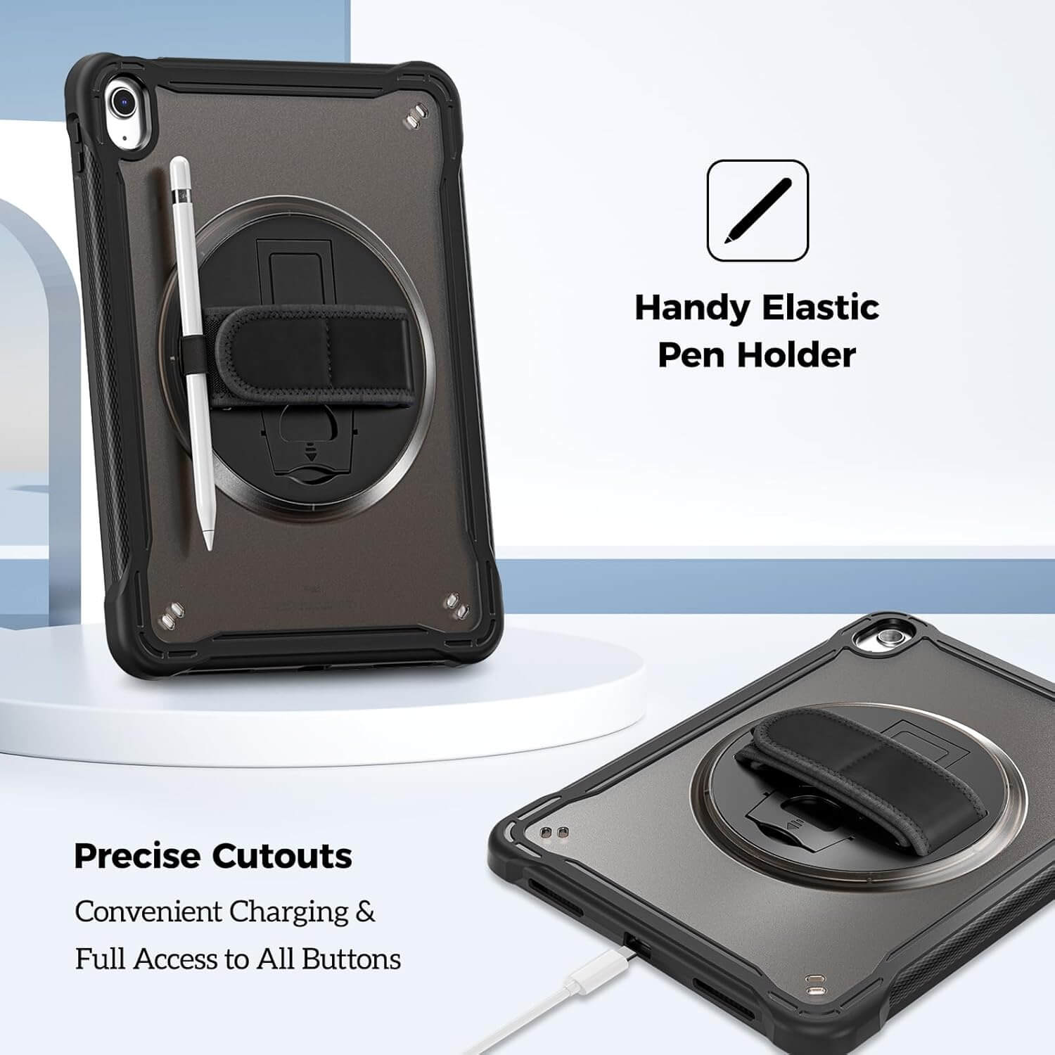 ProCase Shockproof Rugged Case for iPad(A16) 11th/10th Gen Black