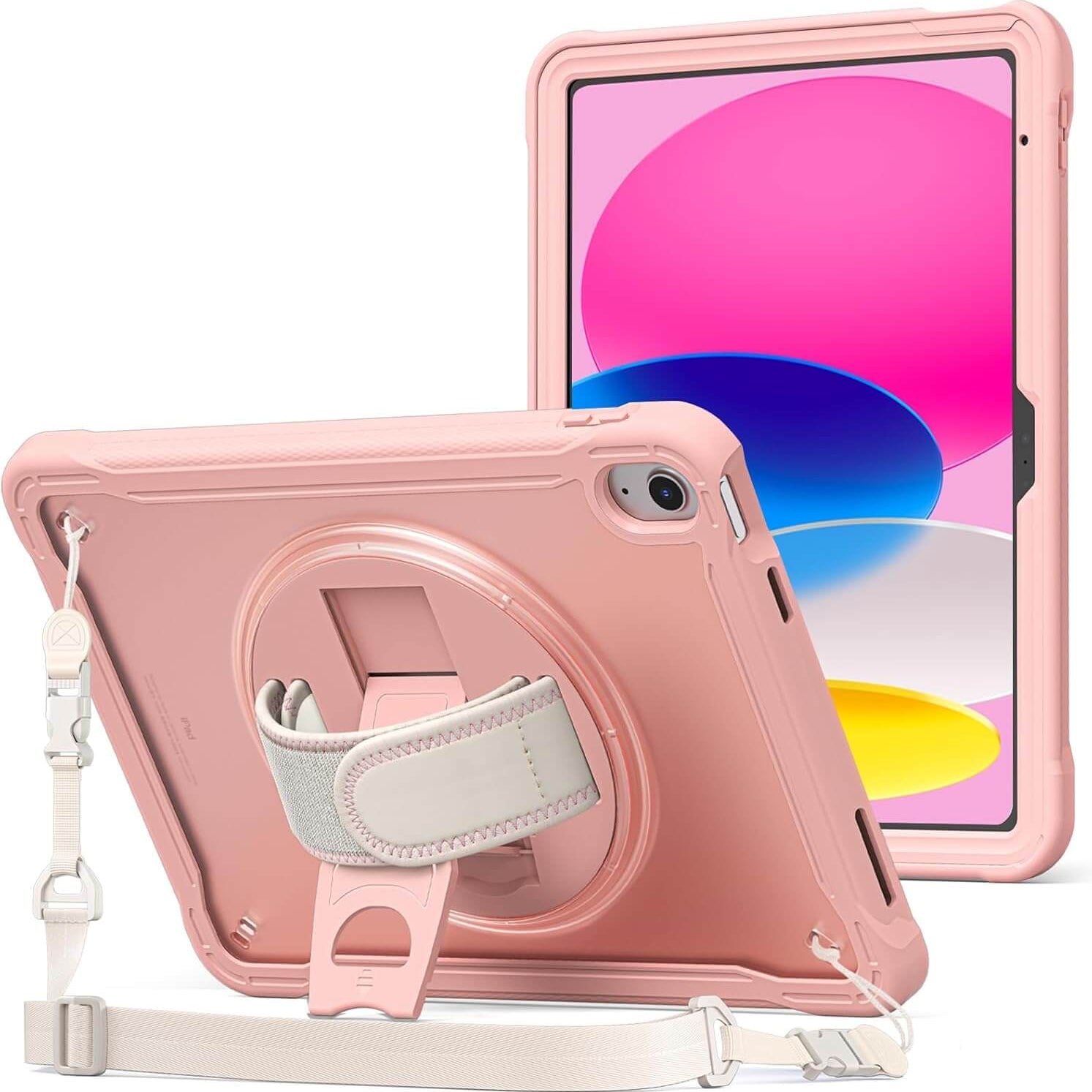 ProCase Shockproof Rugged Case for iPad(A16) 11th/10th Gen Pink