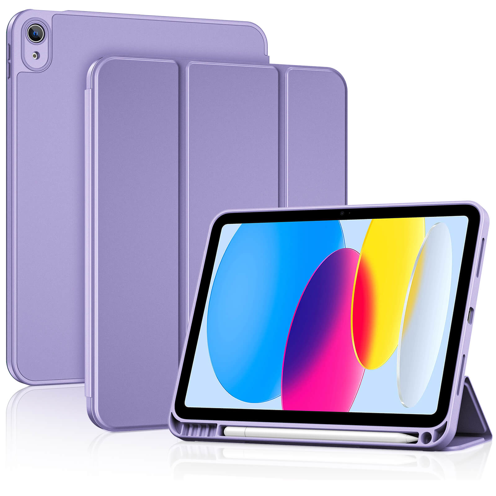 iPad (A16) 11th Gen 11-inch 2025 & iPad 10th Gen 10.9-inch 2022 Slim  Case with Pencil Holder & Full Camera Protection