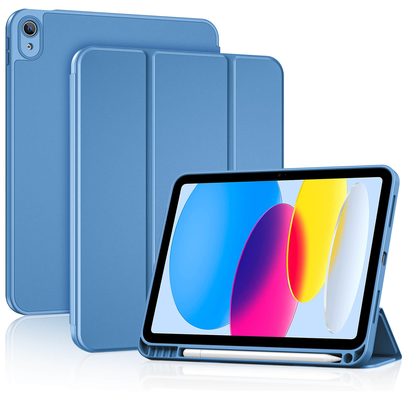 iPad (A16) 11th Gen 11-inch 2025 & iPad 10th Gen 10.9-inch 2022 Slim  Case with Pencil Holder & Full Camera Protection