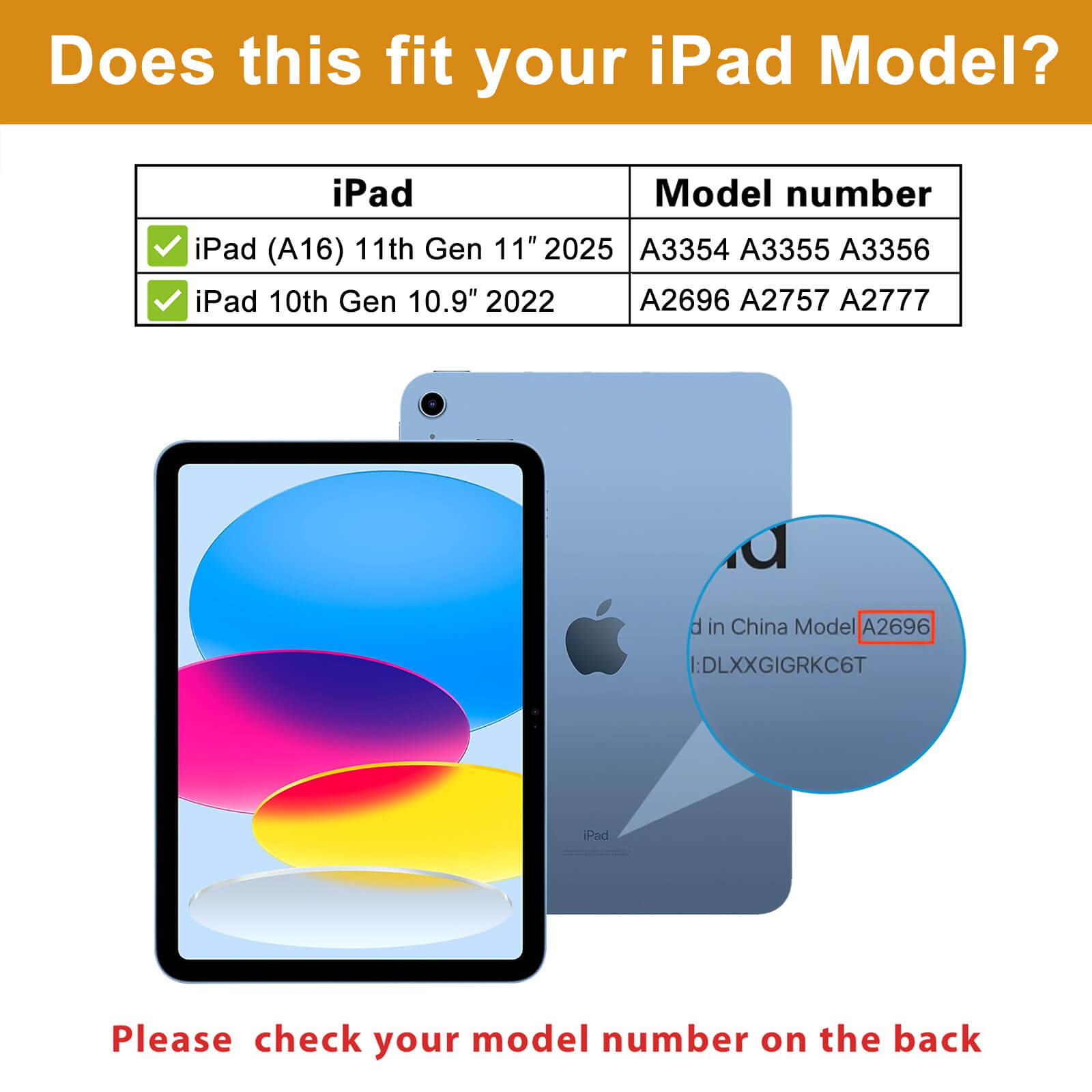 iPad (A16) 11th Gen 11-inch 2025 & iPad 10th Gen 10.9-inch 2022 Slim  Case with Pencil Holder & Full Camera Protection