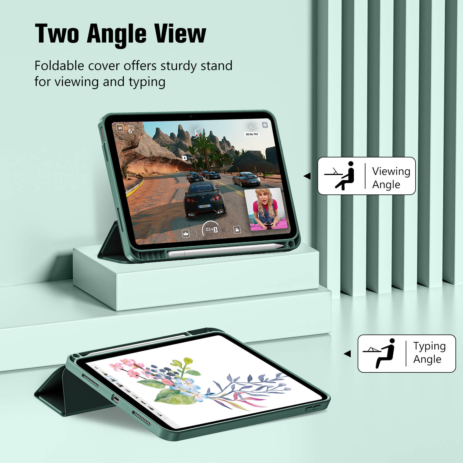 iPad (A16) 11th Gen 11-inch 2025 & iPad 10th Gen 10.9-inch 2022 Slim  Case with Pencil Holder & Full Camera Protection