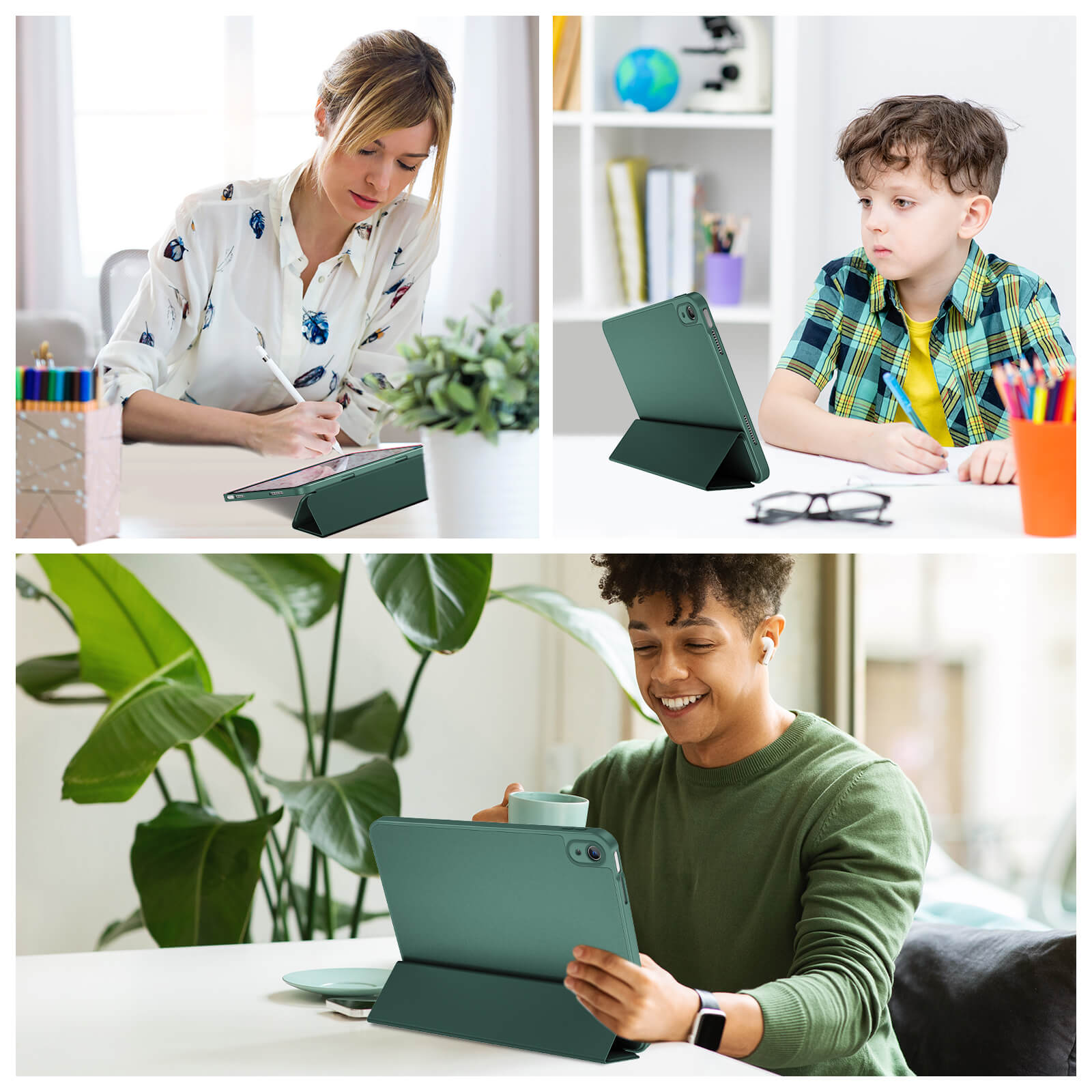 iPad (A16) 11th Gen 11-inch 2025 & iPad 10th Gen 10.9-inch 2022 Slim  Case with Pencil Holder & Full Camera Protection