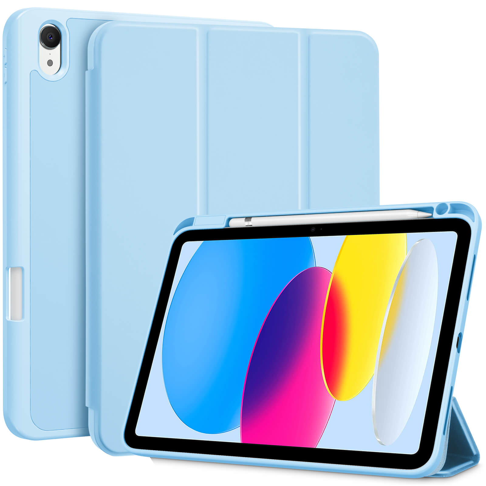 iPad (A16) 11th Gen2025/10th Gen 10.9" Case with TPU Back Light blue