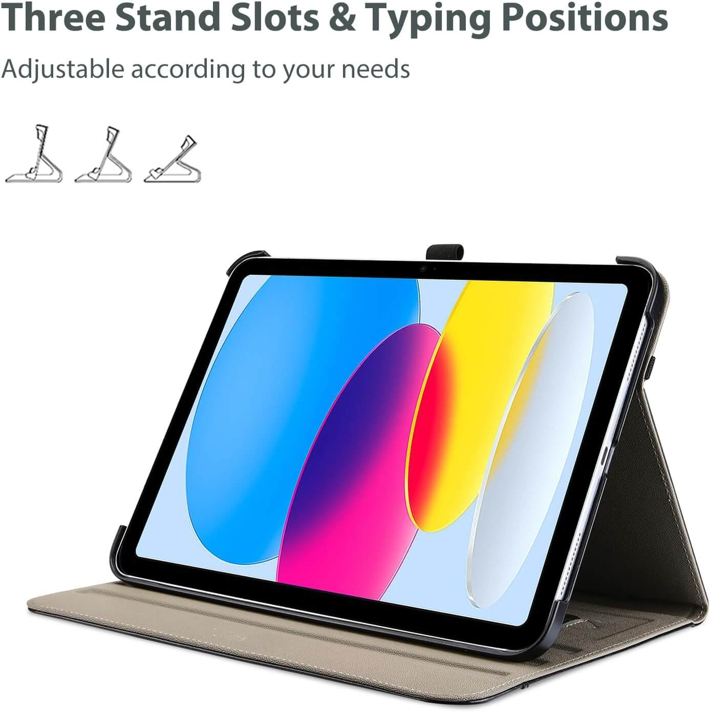 ProCase Folio Case for iPad 11th/10th Gen Black PU Leather