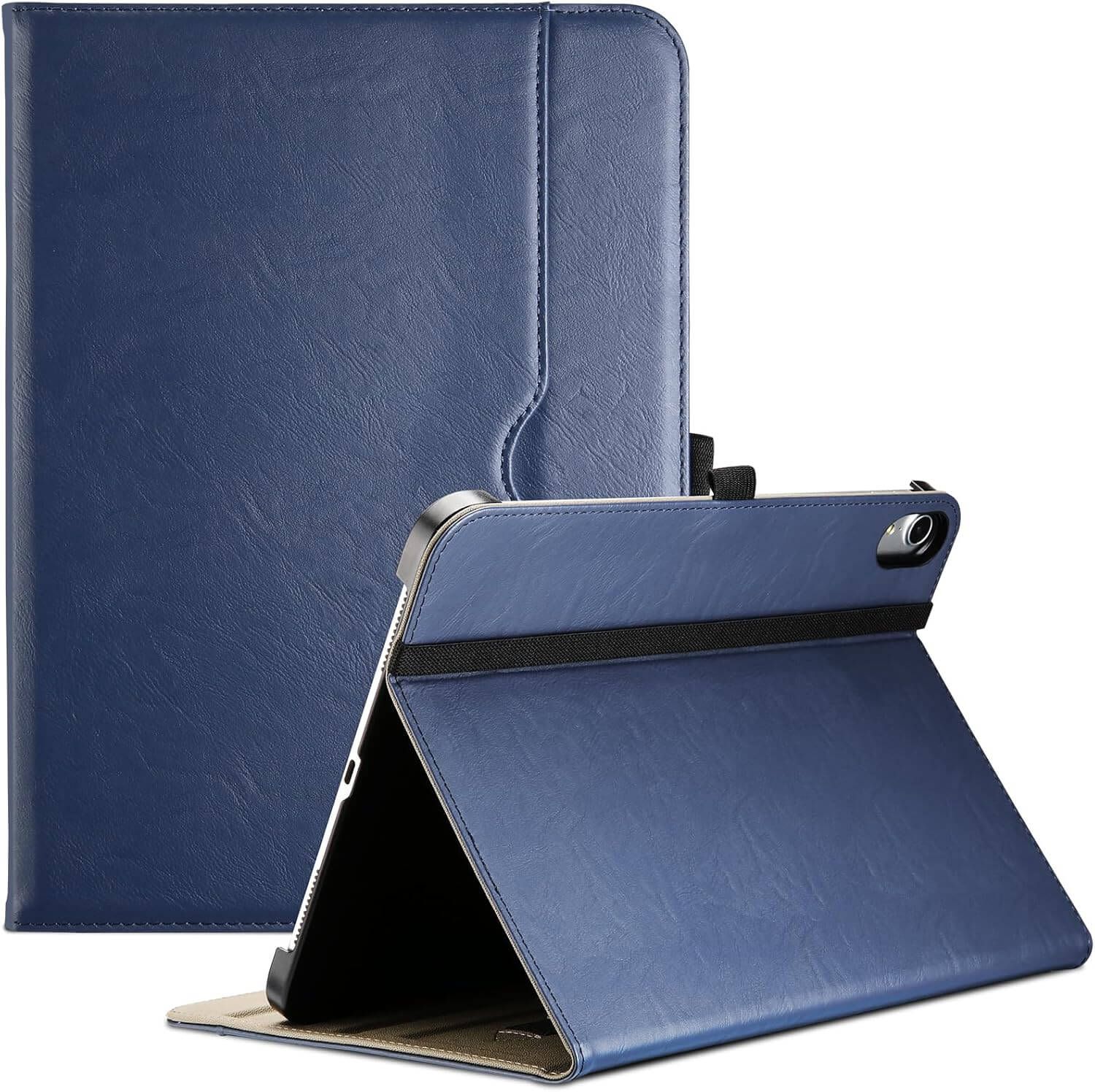 ProCase Folio Case for iPad 11th/10th Gen Navy PU Leather
