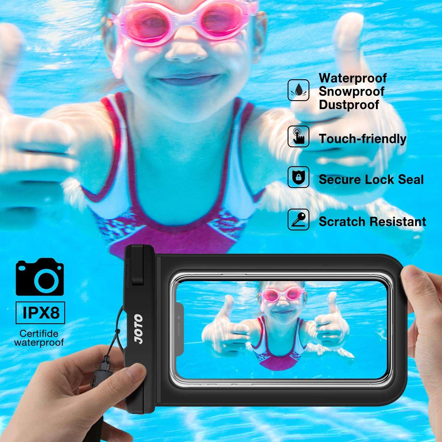 (2 Pack) Universal Waterproof Phone Pouch | JOTO