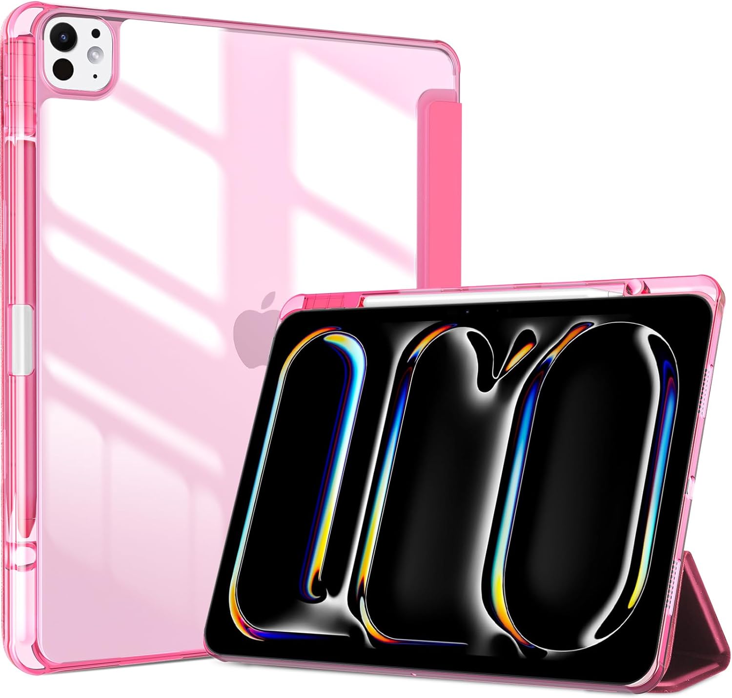 ProCase Smart Folio Protective Case iPad Pro 13" M4 7th Gen 2024  with Pencil Holder Melonpink