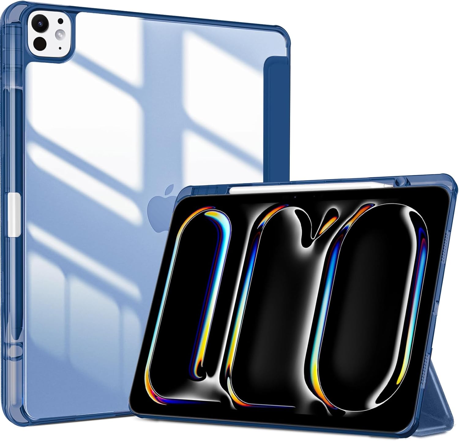 ProCase Smart Folio Protective Case iPad Pro 13" M4 7th Gen 2024  with Pencil Holder Navy