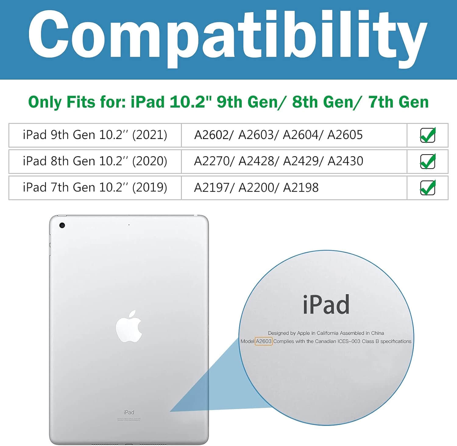 ProCase Slim Folio Case for iPad 10.2" 9th/8th/7th Gen Navy