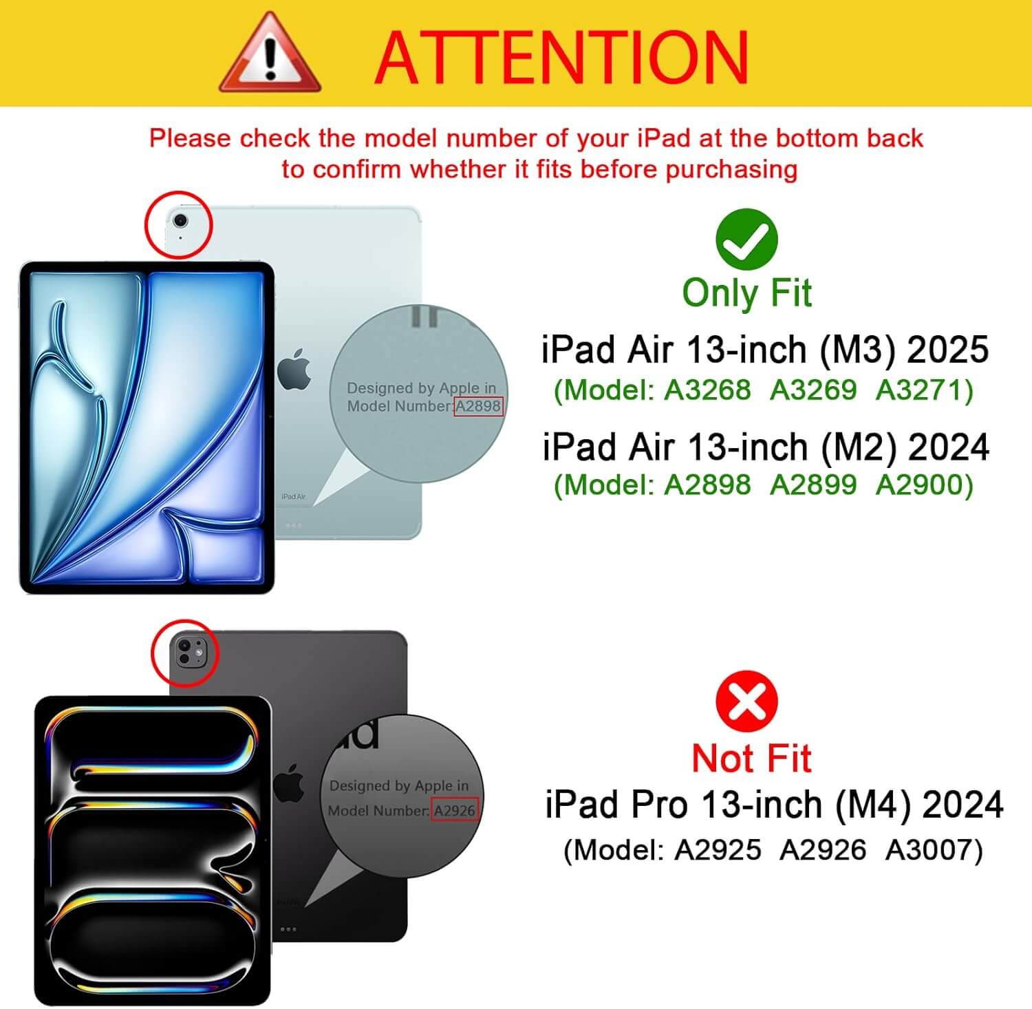 iPad Air 13-inch M3 2025 M2 2024 Case