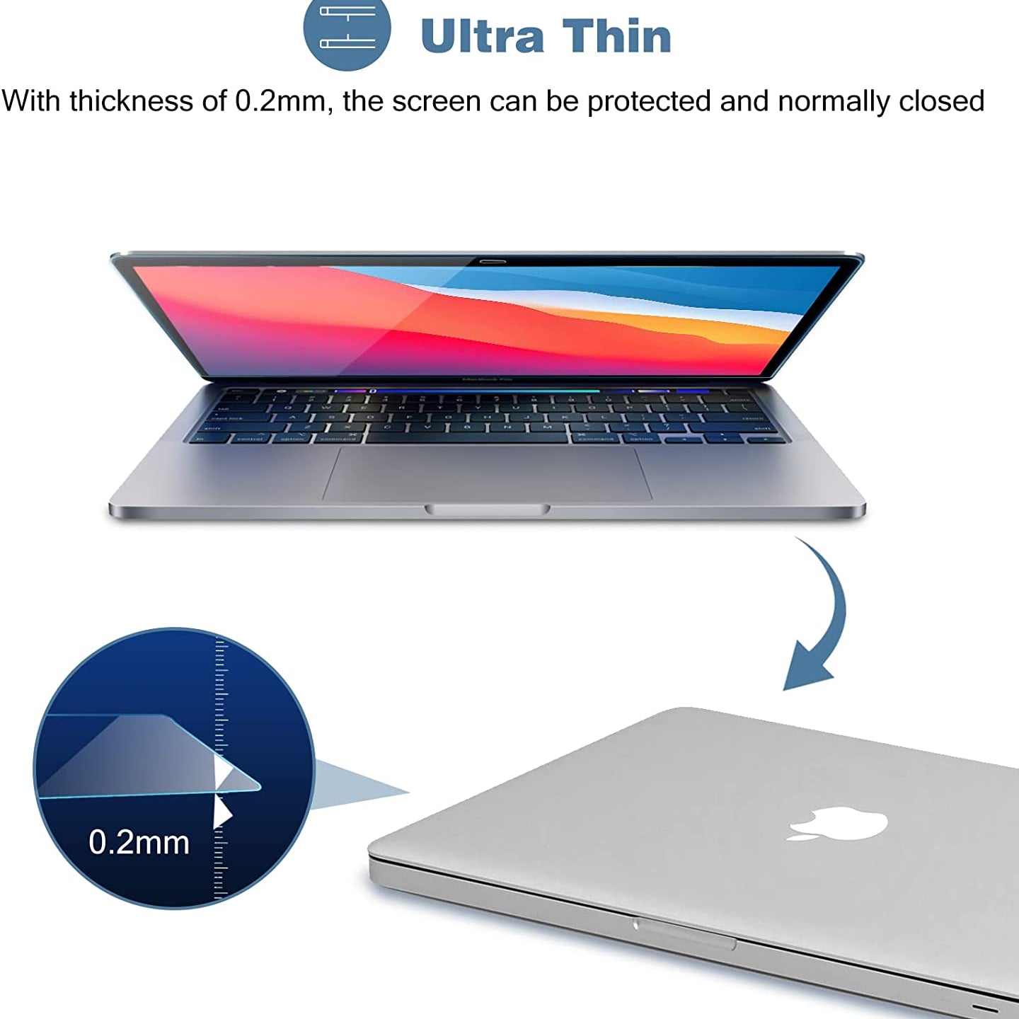 MacBook Air 13 / Pro 13 Ultrathin Tempered Glass Screen Protector