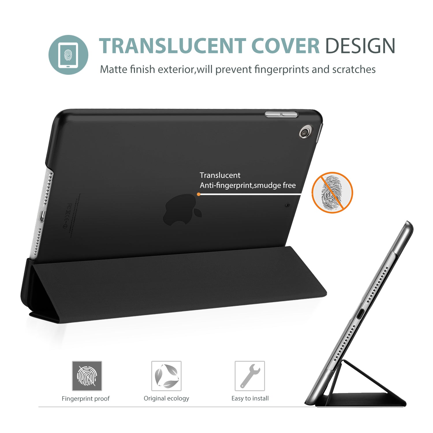 iPad 10.2" 7th Gen/ 8th Gen/ 9th Gen Slim Protective Case with Tempered Glass Screen Protector
