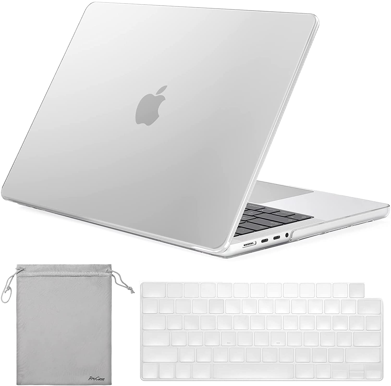 MacBook Pro 14" 2021-2023 Hard White Shell Case with Keyboard Skin