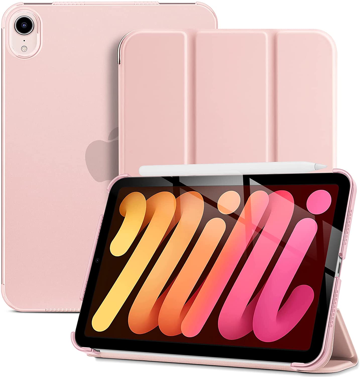 iPad Mini 6th Gen 8.3" 2021 Hard Back Cover Pink Case