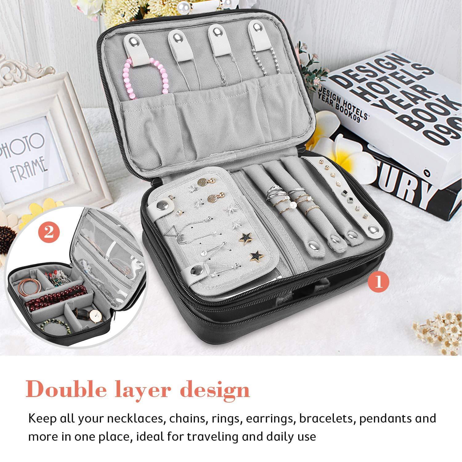 Travel Jewelry Organizer Bag For Necklace Earrings