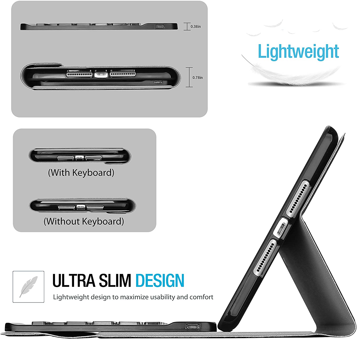 iPad Mini 1 2 3 4 5 Generation Keyboard Case
